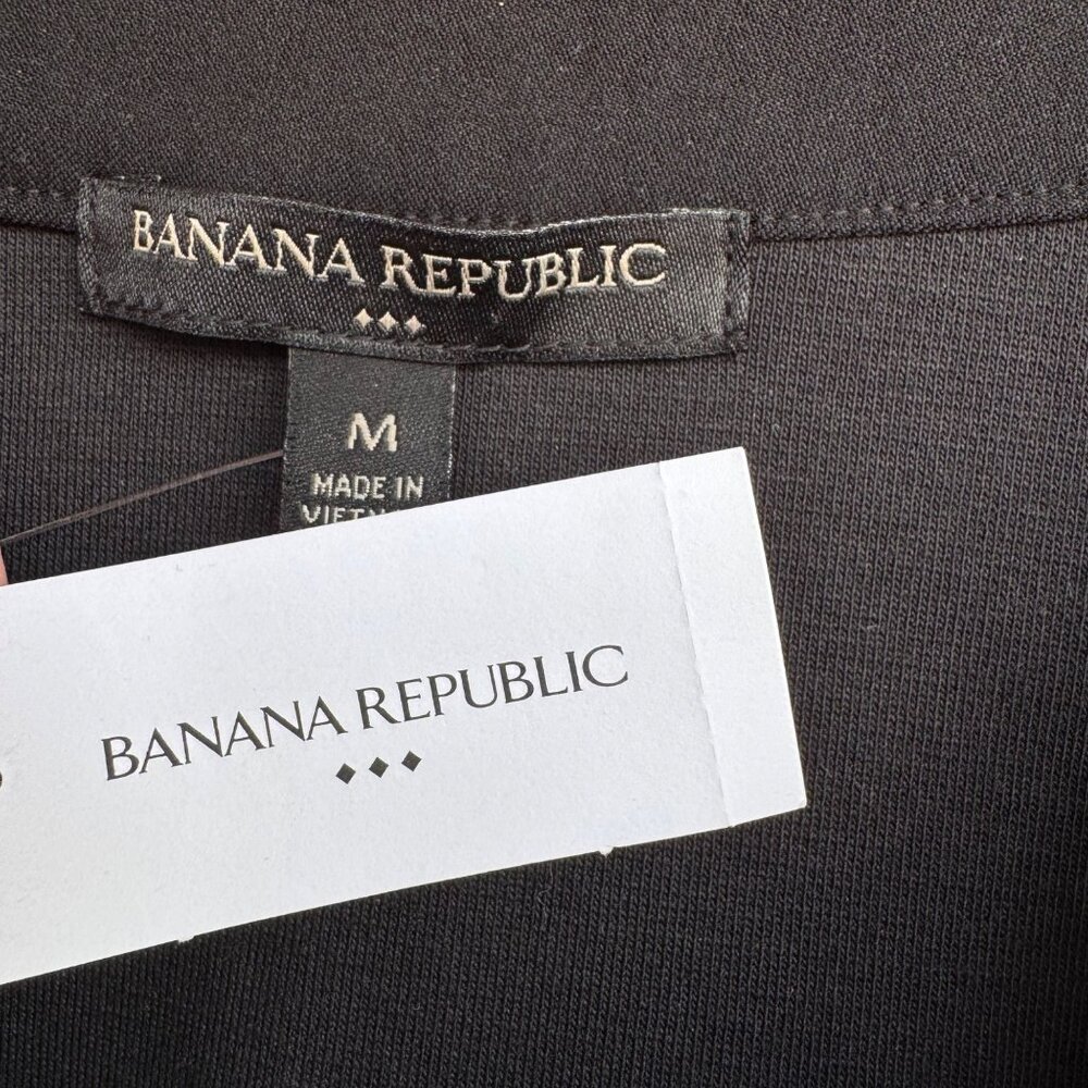 Banana Republic Womens Mini Pique Utility Jacket Shacket M Button Pockets Zip - Picture 5 of 10
